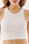 GABRIELLA SEAMLESS TOP HALTER RIB